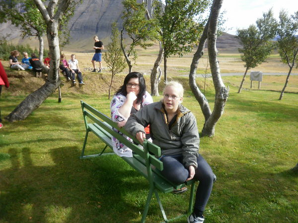 Góða veðursins notið í Skrúð