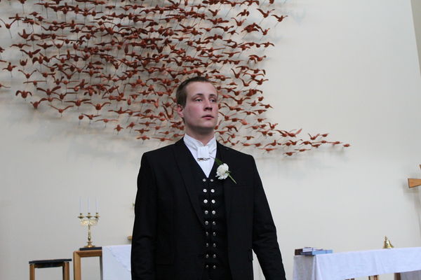 Aron Ottó Jóhannsson flytur Ol´ man river við undirleik Péturs Ernis Svavarssonar.