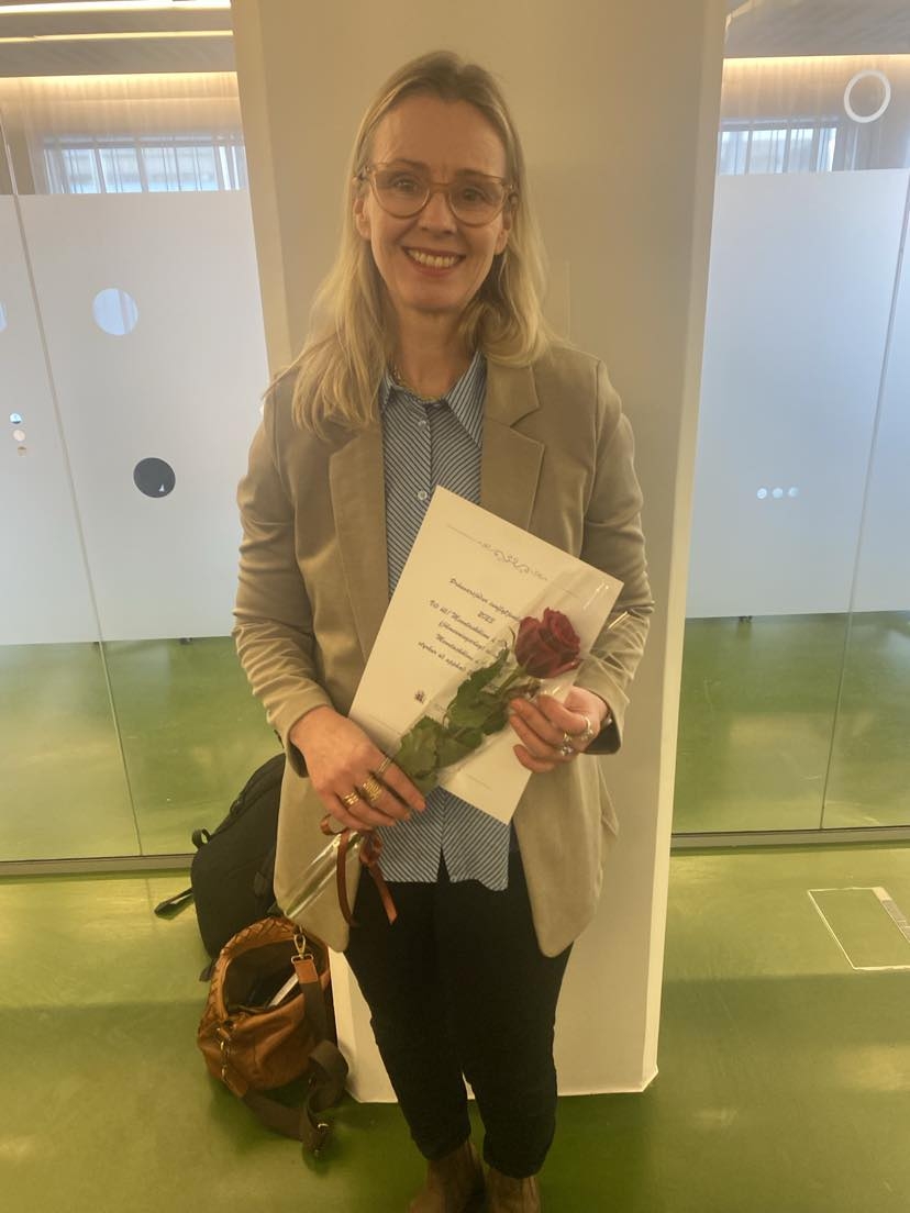 Erna Sigrún Jónsdóttir námsráðgjafi veitti styrknum móttöku