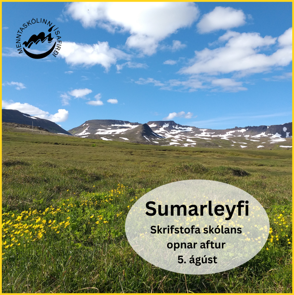 Sumarleyfi - lokun skrifstofu MÍ