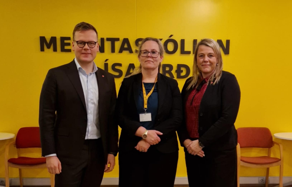 Þingflokksformaður og varaformaður Samfylkingarinnar í heimsókn í MÍ