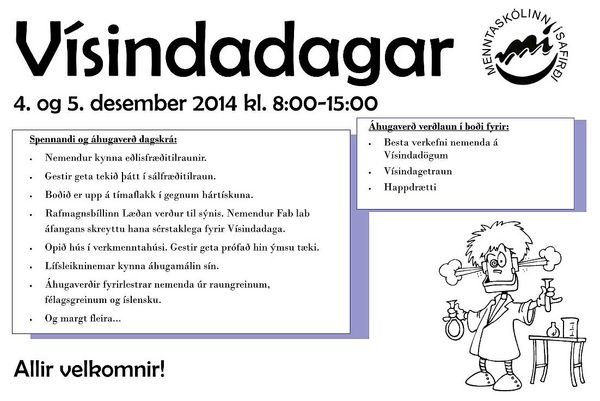Vísindadagar 4. og 5. desember