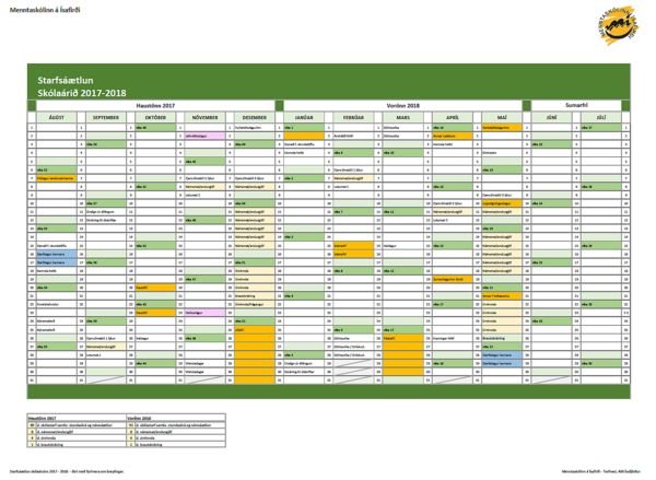 Skólaalmanak 2017-2018