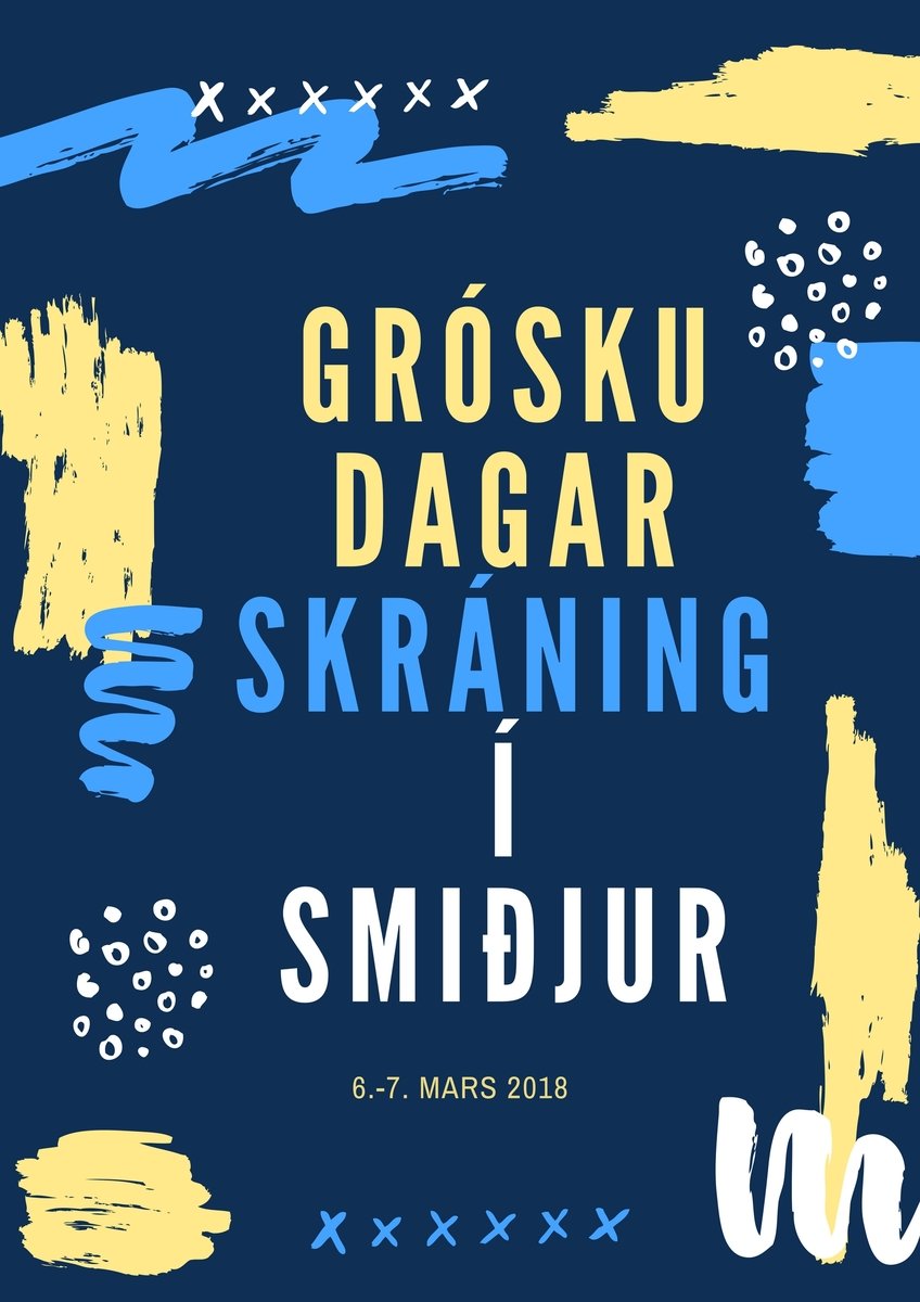 Skráning í smiðjur á Gróskudögum