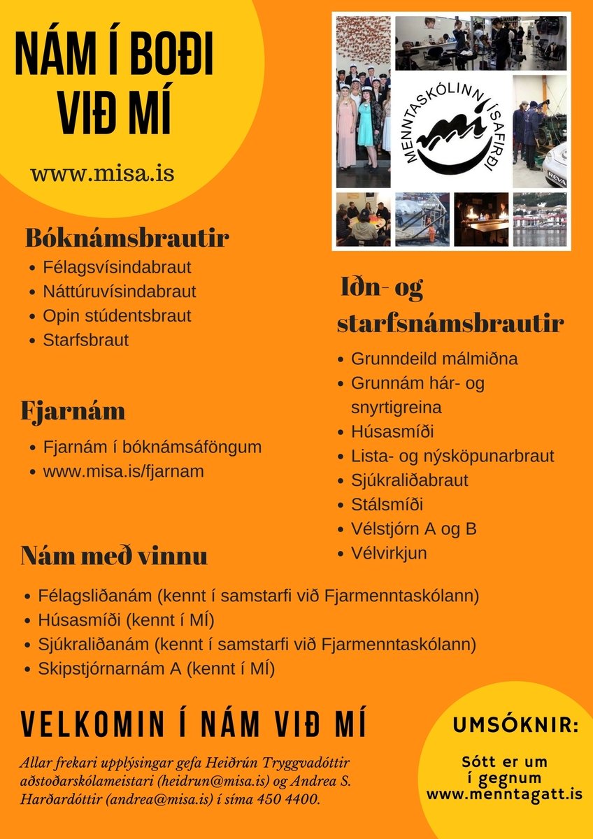 Fjölbreytt námsframboð