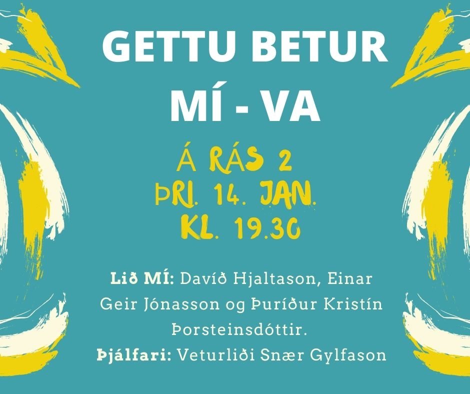 Lið MÍ keppir í 2. umferð Gettu betur