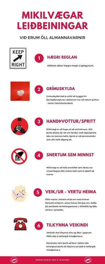 Upphaf skólastarfs á haustönn