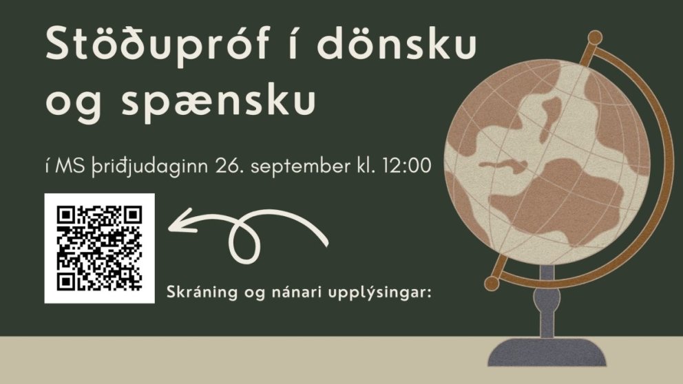 Stöðupróf í dönsku og spænsku í MS
