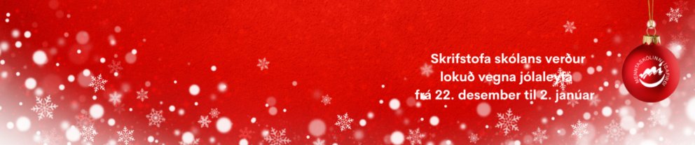 Lokað vegna jólaleyfa