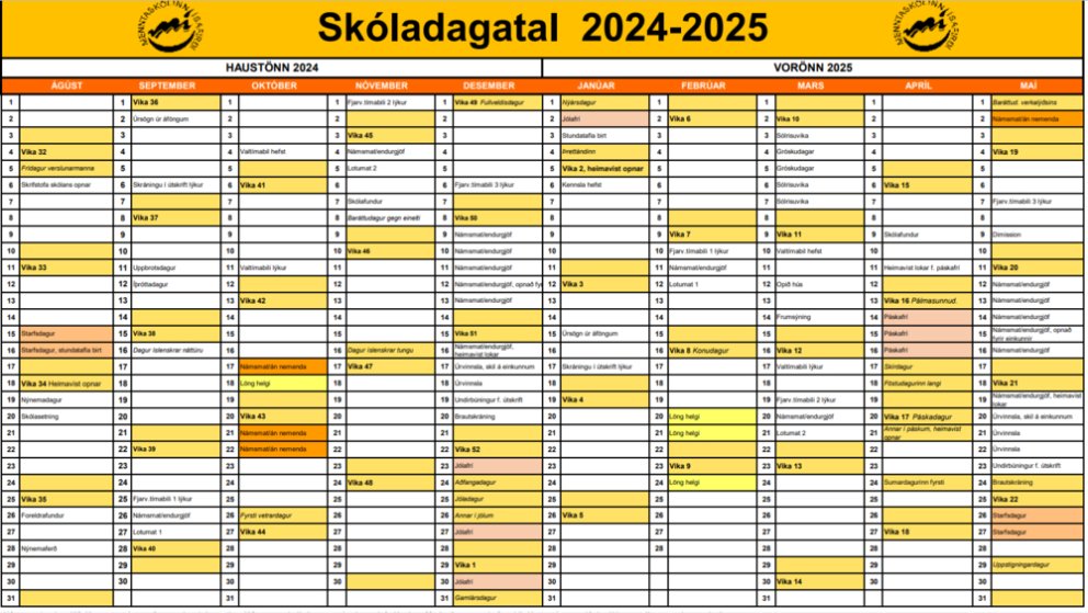 Starfsáætlun 2024-2025