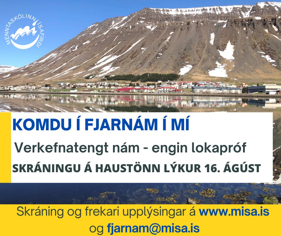 Skráning í fjarnám til 16. ágúst