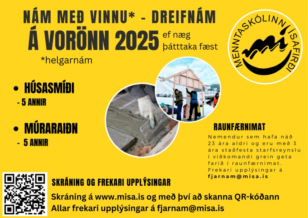 Dreifnám á vorönn 2025