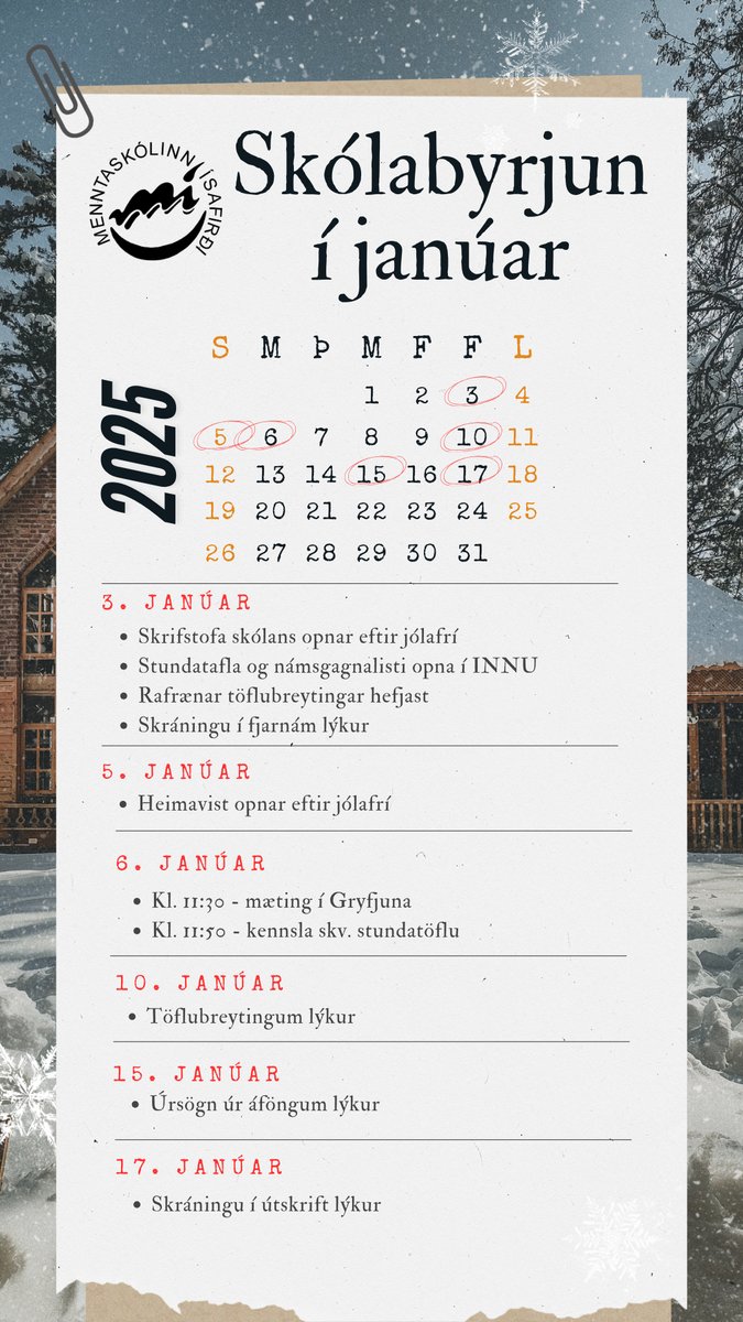 Upphaf vorannar 2025