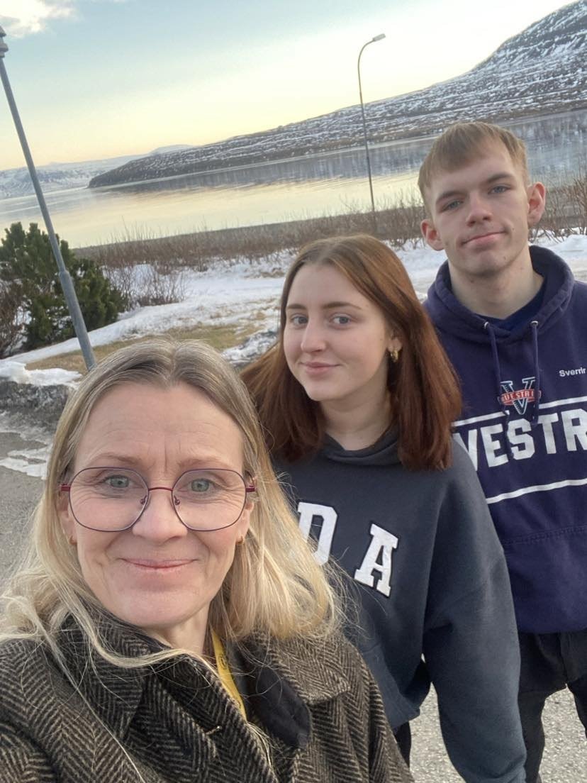 Erna, Sæunn Liv og Sverrir Bjarki