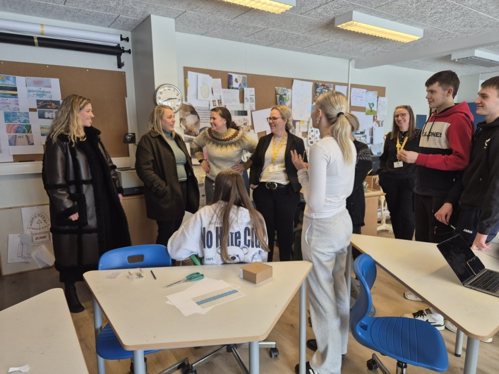 Í heimsókn í stofu lista- og nýsköpunargreina.