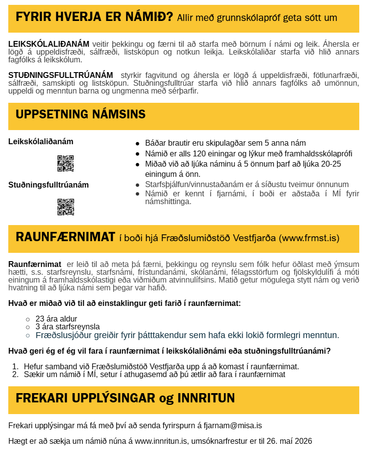 Nýjar námsbrautir í boði í MÍ
