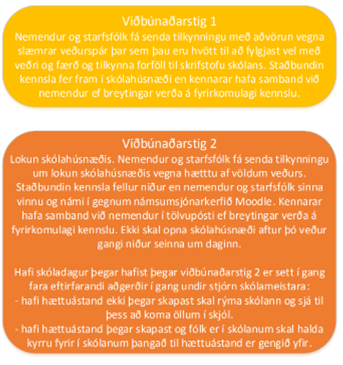 Skólahald í dag