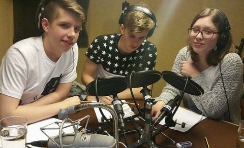 Lið MÍ í Gettu betur, Kolbeinn, Friðrik og Dóróthea