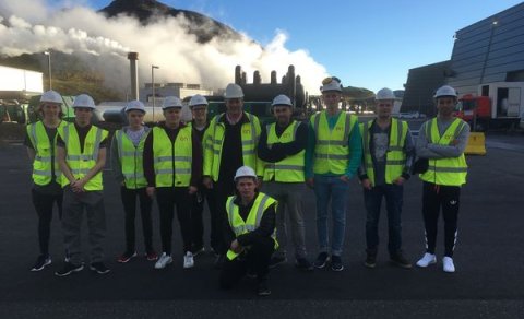 Hópurinn með Guðmundi Hagalín Guðmundssyni yfirmanni virkjanasviðs OR