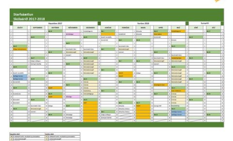 Skólaalmanak 2017-2018