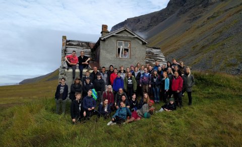 Myndin er tekin í nýnemaferð haustið 2017