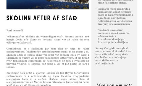 Vorönn hafin - ýmsar breytingar