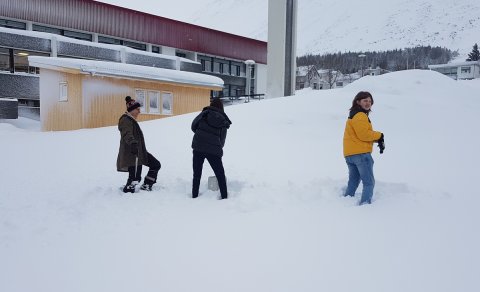 Snjólistaverk í undirbúningi