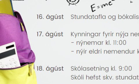 Skólinn byrjar