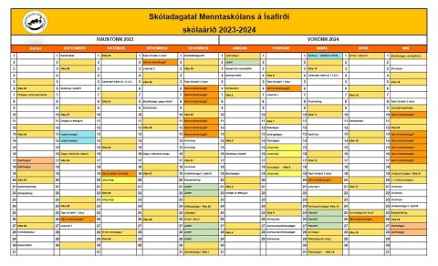 Skóladagatal 2023-2024