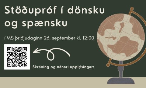 Stöðupróf í dönsku og spænsku í MS