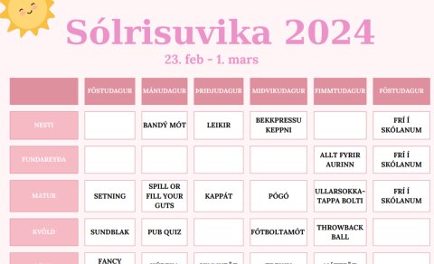 Sólrisuvika og gróskudagar