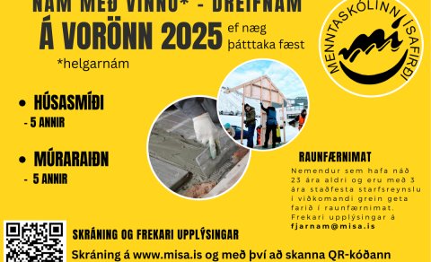 Dreifnám á vorönn 2025