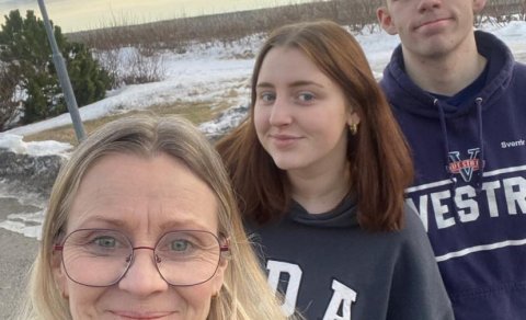 Erna, Sæunn Liv og Sverrir Bjarki