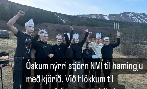 Ný stjórn nemendafélags MÍ.